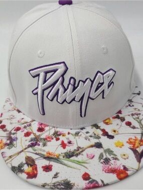 Minnesota Twins Prince White Floral Brim Snapback Hat with Purple Script